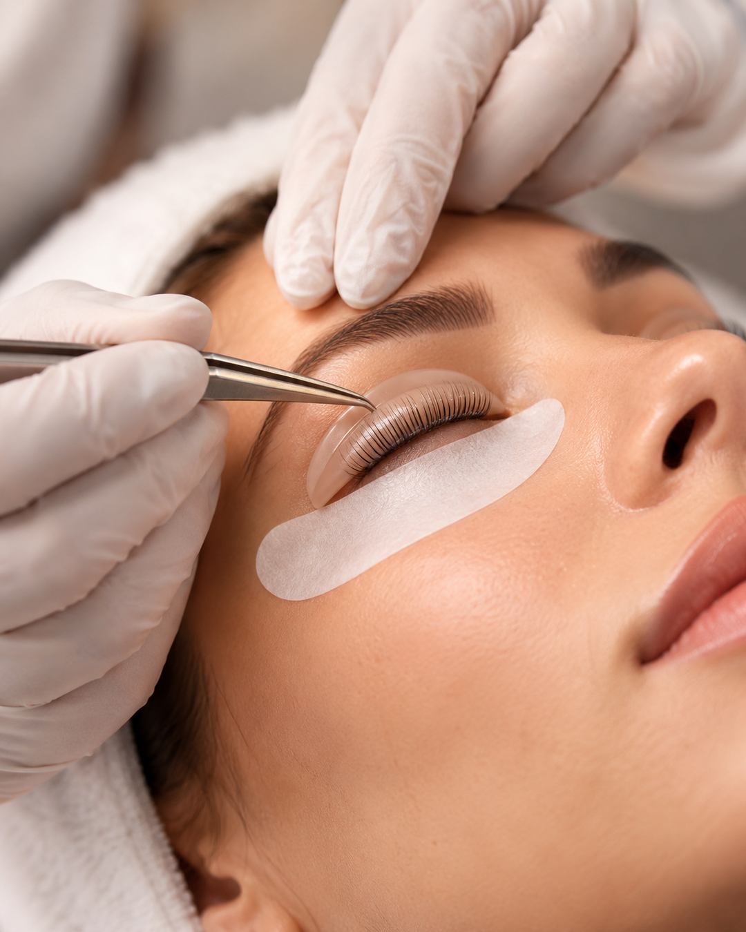 Lash Lifting mit Silikonpad und präziser Wimpernausrichtung im PDB Aesthetic Room Wiesbaden