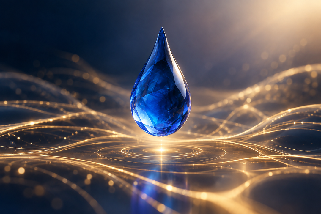 Abstrakte tiefblaue Visualisierung für Methylene Blue und individuelle Longevity-Begleitung in Wiesbaden