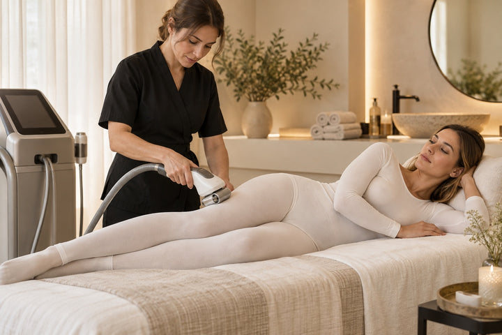 G8 Cellulitebehandlung mit mechanischem Massagehandstück im PDB Aesthetic Room Wiesbaden