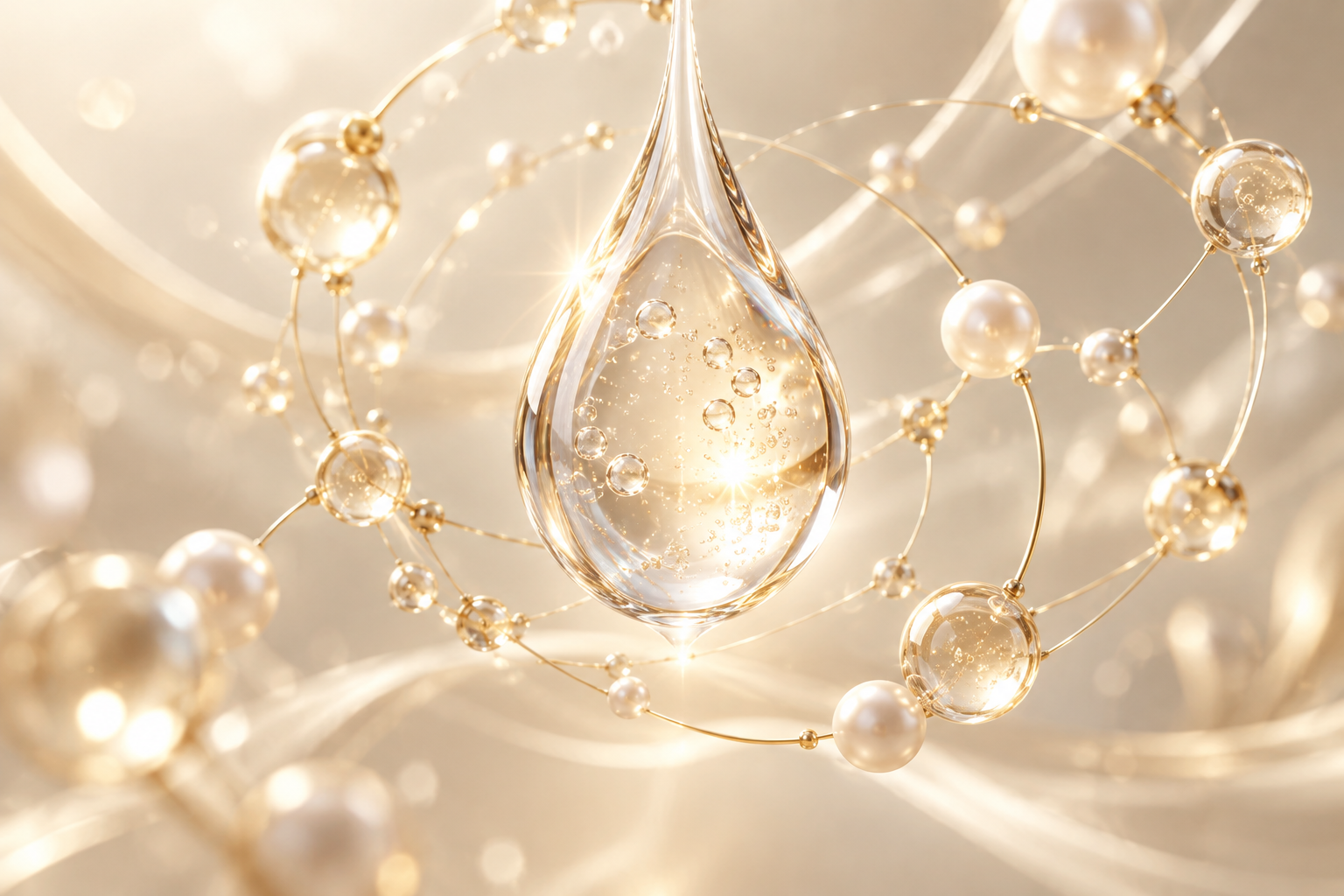 Abstrakte goldene Visualisierung von antioxidativer Balance für eine Glutathion-Infusion in Wiesbaden