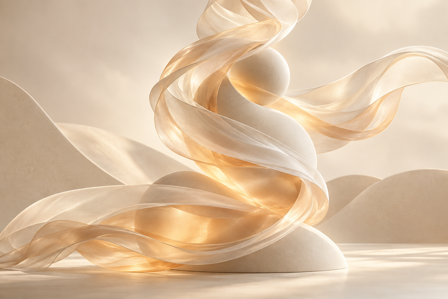 Abstrakte Darstellung von sanftem Fluss und Tiefenwärme für Lymphdrainage in Wiesbaden