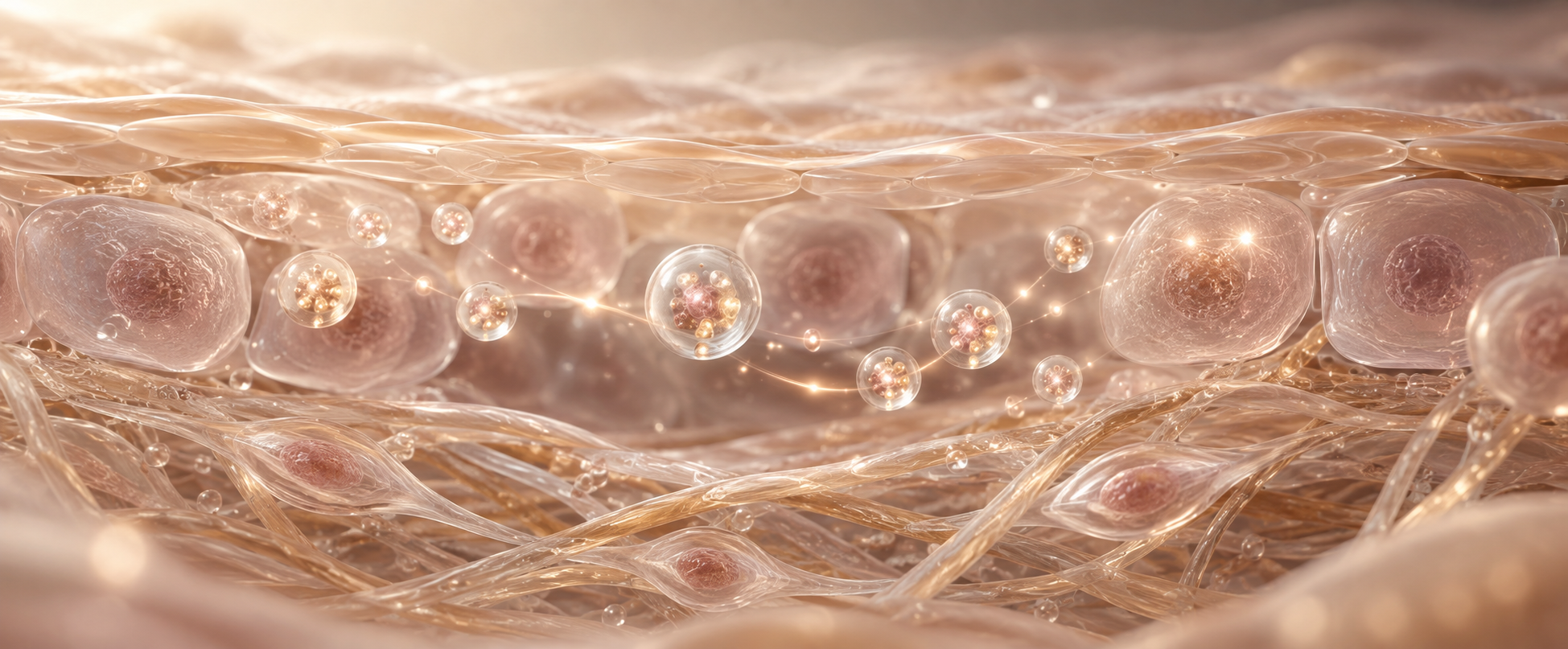 Individuell entwickelte Exosomen-Grafik zur Zellkommunikation und Hautpflege im PDB Aesthetic Room Wiesbaden